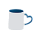 Caneca Alça Coração e Interior Azul Claro de Cerâmica para Sublimação 325ml - Imagem 1