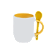 Caneca C/ Colher Alça e Interior Amarela P/ Sublimação - Imagem 1