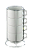KIT 4 XÍCARAS BRANCAS DE 150 ML COM SUPORTE DE METAL - Imagem 1