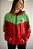 Jaqueta de Velame Vermelha e Verde Masculina M - Imagem 1