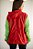 Jaqueta de Velame Vermelha e Verde Masculina M - Imagem 4