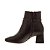 Bota Vizzano Cano Curto Bico Quadrado Salto Bloco Detalhe Croco - Imagem 3