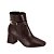 Bota Vizzano Cano Curto Bico Quadrado Salto Bloco Detalhe Croco - Imagem 1