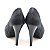 Peep Toe Hellen Suzan Meia Pata Salto 12 Gliter Preto - Imagem 3