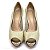 Peep Toe Hellen Suzan Meia Pata Salto 12 Gliter Dourado - Imagem 2