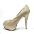 Peep Toe Hellen Suzan Meia Pata Salto 12 Gliter Dourado - Imagem 3