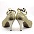 Peep Toe Hellen Suzan Meia Pata Tornoz Strazz Gliter Dourado - Imagem 4