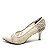 Sapato Hellen Suzan Bico Fino Salto 7 Renda Bege/V Off White - Imagem 4