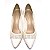 Sapato Hellen Suzan Bico Fino Salto 7 Renda Bege/V Off White - Imagem 3