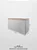 Buffet Aparador Branco 3 Portas Tampo Amadeirado - Puxador Meia-Cava - Imagem 2