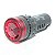 SINALIZADOR SONORO LED 220VCA 22MM VERMELHO BZ20-2L-R METALTEX - Imagem 1
