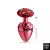 Plug de Metal Com Pedras Cravejadas (HA134V) TAM P- Vermelho - Imagem 1