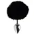 Plug Anal Cromado Com Pompom Preto Tam P - Imagem 3