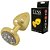 Plug Anal Less M Dourado Com Pedra Cravejada Onix HA144DP - Imagem 2