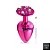 Plug de Metal Com Pedras Cravejadas (HA135R) - Rosa TAM M - Imagem 1