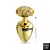 Plug de Metal Com Pedras Cravejadas (HA135D) - Dourado TAM M - Imagem 1