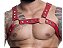 Harness em Couro Sintético- Contém: 1 Arreio - Vermelho - Imagem 1