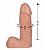 Prótese Realístico 15X4Cm Cor bege C/ Escroto S/ Vibro - Imagem 1
