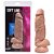 Pênis Com Escroto e Ventosa Sem Vibro Cor Bege 18,5 x 4,5 cm - Imagem 2