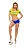 Conjunto Lingerie Sensual Torcida Do Brasil Copa Do Mundo- 01 Cropped 01 Shortinho - Imagem 3