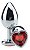 Plug Anal de Coração Aço Inox - Tamanho  G -Cor Vermelho - Imagem 5