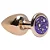 Plug Anal Less  Dourado Com Pedra Cravejada Lilás  TAM M-HA144DL - Imagem 5