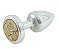 Plug Anal Less Prata Com Pedra Cravejada Dourado TAM P - HA143CD - Imagem 1