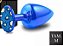 Plug de Metal Com Pedras Cravejadas (HA135A) - Azul TAM M - Imagem 2