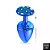 Plug de Metal Com Pedras Cravejadas (HA135A) - Azul TAM M - Imagem 1
