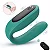 Vibrador de Casal com Controle Remoto  Estimulador de Ponto G e Clitóris- Recarregável Via USB- VERDE/BLACK - Imagem 1