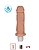 Prótese Com  Vibrador  Cor  Bege Medida:18X4,7 cm ( aproximadamente) KT330 - Imagem 4