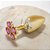 Plug Tam  M Trevo  Dourado Com Pedras Cor Rosa -HA139D - Imagem 1
