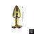 Plug Trevo  Dourado Com Pedras Cor Rosa -HA139D  Tam M - Imagem 3
