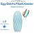 EGG Ovinho  Masturbador Masculino Macio Silicone Texturizada Por Dentro  Cor Azul - Imagem 1