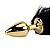 Plug Anal Dourado com Rabo Preto -HA116DP-Tam P - Imagem 2