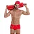 Kit Fantasia masculina Cueca Bombeiro -1 Cueca e 1 Boina - Imagem 1