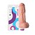 Prótese Mon Plaisir Realística Com Vibrador  22,5 X 5,5 CM Cor BEGE- 2 PILHAS BRINDE - Imagem 3