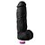 Prótese Mon Plaisir Realística Com Vibrador  22,5 X 5,5 CM Cor PRETO - Imagem 1