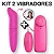 Kit 1 Vibrado Ponto G +1 Massageador Capsula Vibração ( 4 Pilhas  BRINDE + 1 Raspadinha Kama Sutra) - Imagem 1