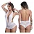 Body Sexy Em Renda Frente Única Regulável Cor Branco TAM G - Imagem 1