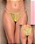 Calcinha Tailandesa  Amarelo  Em Renda Com Abertura -Yaffa - Imagem 2