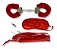 Kit  Sedução  4 EM 1 - Chicote - Algema - Calcinha  e Venda Para Os Olhos - Vermelho - Imagem 1