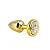 Plug Anal Less  Dourado Com Pedra Cravejada Cromada Prata TAM P -HA143DC - Imagem 3