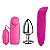 Kit Plug anal P + 2 Vibrador feminino Golfinho e Bullet Ponto G - Imagem 1