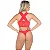 Conjunto Sensual Em Renda -Vermelho -Tam Único - Imagem 2
