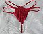 Calcinha Tailandesa Com Alça Dupla 50 tons - Vermelho-G - Imagem 2