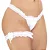 Calcinha Fio em Microfibra com Perneira em Tule Lacinho - BLACK- - Imagem 3