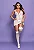 Bodystocking Mini Vestido com Cinta-Liga Integrada e Meias-Tamanho: Único- WHITE- - Imagem 4