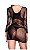 Mini Vestido Arrastão Sensual Com Manga Tamanho Único-Y6413- - Imagem 2
