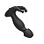 Plug Anal Massageador Próstata com Anel Bullet 1 Vibraçao-13,8cm em Silicone Flexível ( BLACK) - Imagem 3
